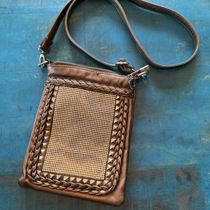 Silver crossbody bag small. Beautiful for a night on the town with your girls